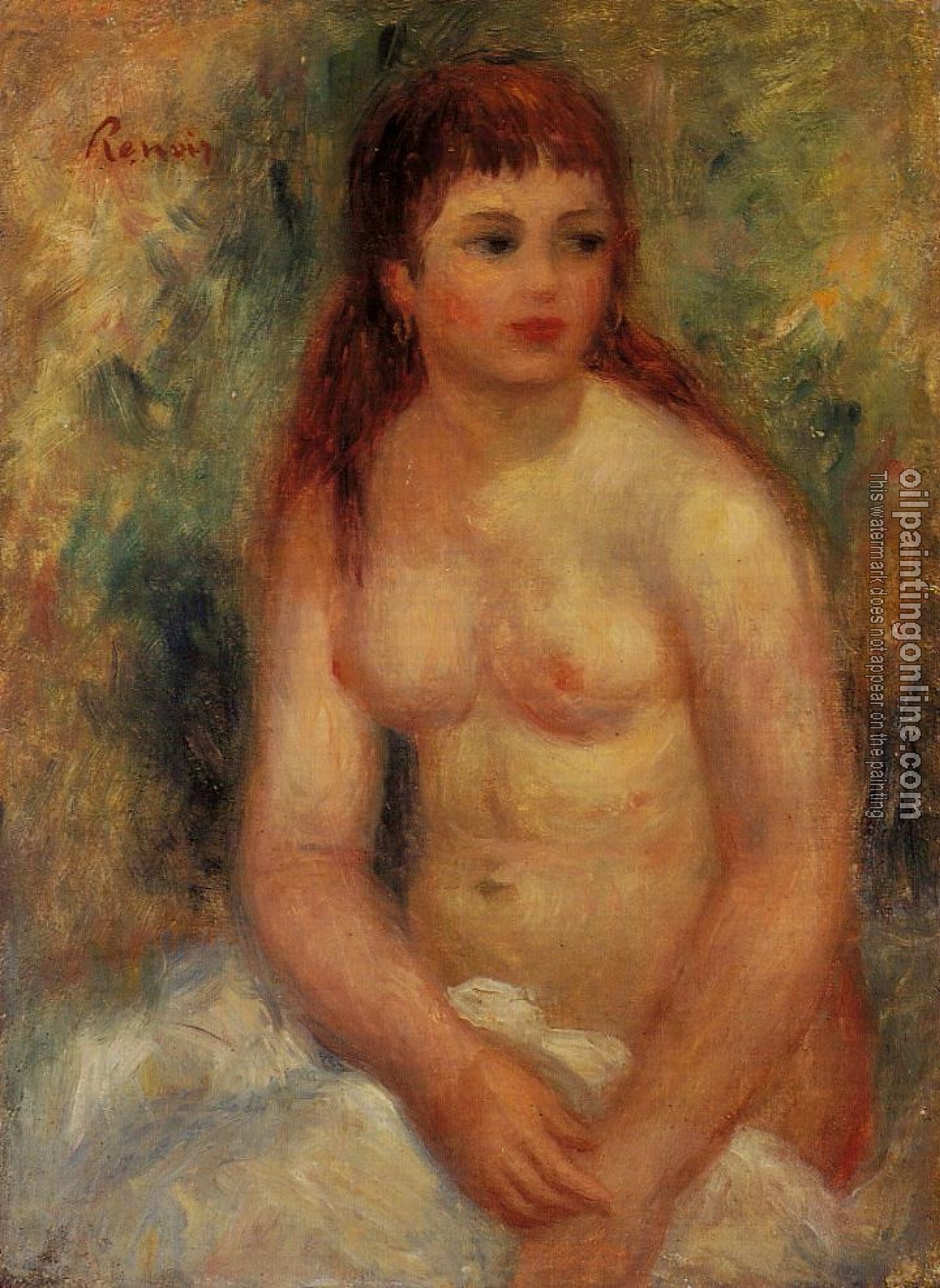 Renoir, Pierre Auguste - Seated Young Woman, Nude